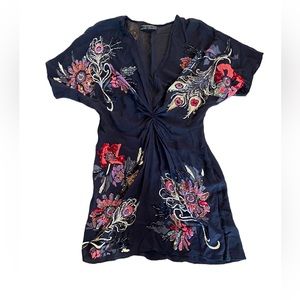 All Saints Navy Floral Dress